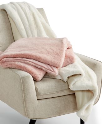 Martha Stewart Collection - Faux-Fur Reversible 50" x 60" Throw