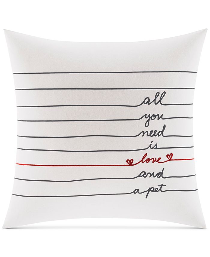 ED Ellen Degeneres Alta Love Square Decorative Pillow Macy's