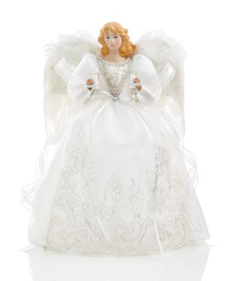 Holiday Lane American Angel with White Dress Tree Topper, Created for ...