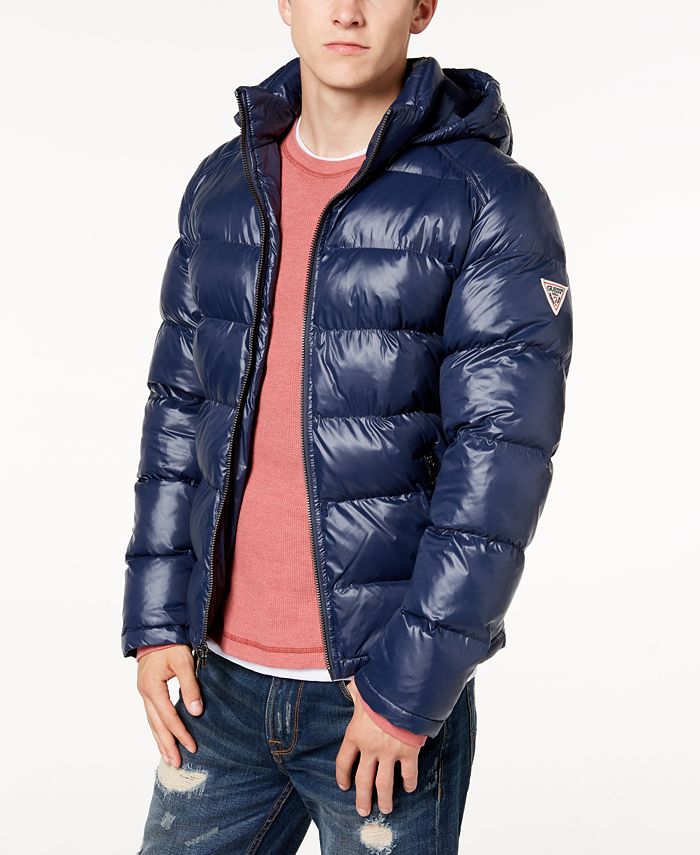 GUESS Men's Hooded Puffer Coat & Reviews Coats & Jackets Men Macy's