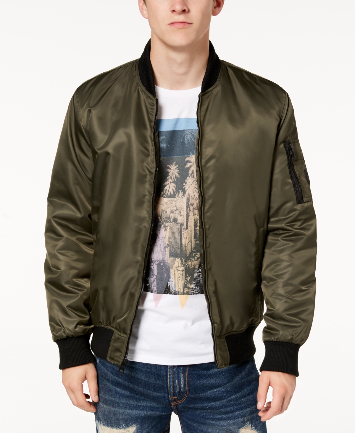 Guess hooded bomber jacket online