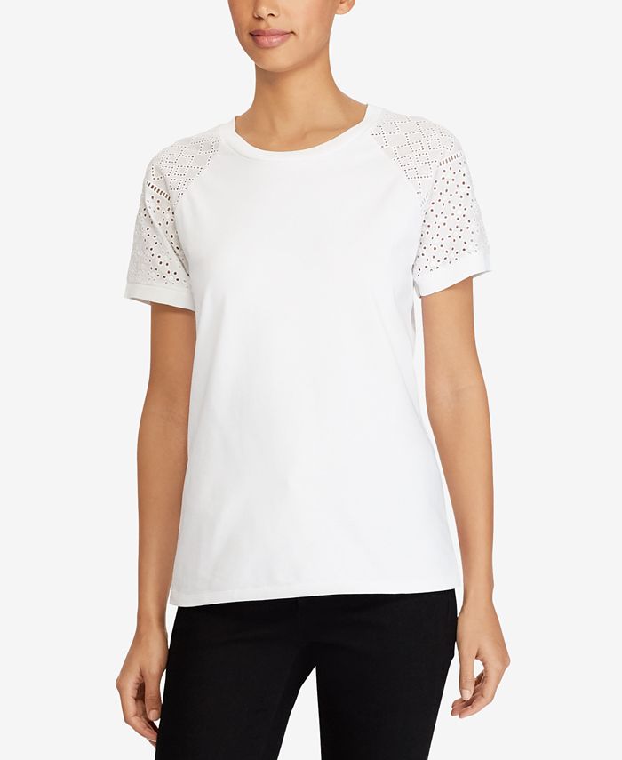 Lauren Ralph Lauren Petite Cotton T-Shirt - Macy's