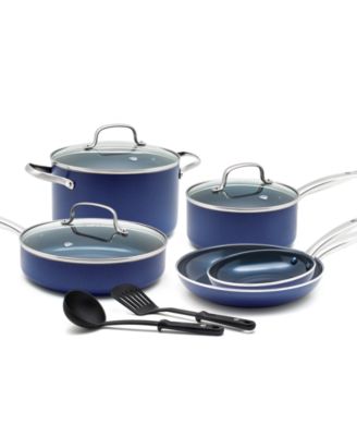 Blue Diamond Tri-Ply Stainless Steel Healthy Ceramic Nonstick, 2.5Qt Sauce  Pan with Lid