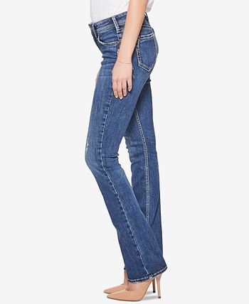Silver Jeans Co. Elyse Mid Rise Curvy Slim Bootcut Jeans - Macy's