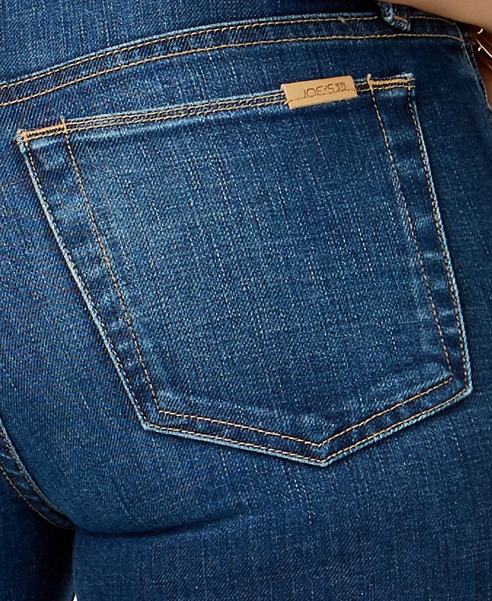 FLONIFY Blue Sexy Rhinestone Asymmetrical Raw Hem Skinny Jeans. For Everyday Wear, Going Out, Concerts, Festivals,Party