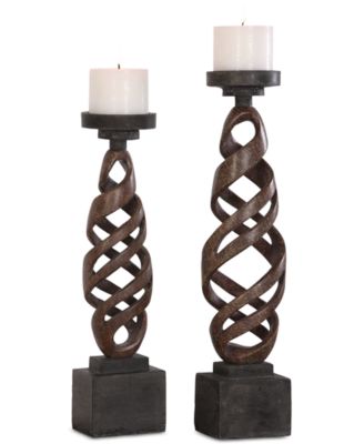 Uttermost - Abrose Rust Candle Holders, Set of 2