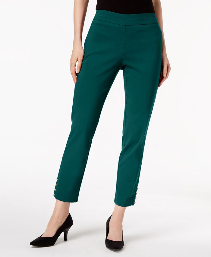 JM Collection Chain-Hem Ankle Pants, Created for Macy's & Reviews ...