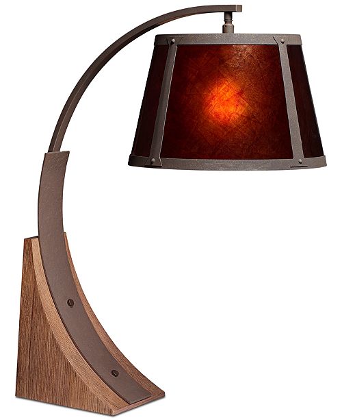Kathy Ireland Closeout Pacific Coast Oak River Arc Table Lamp