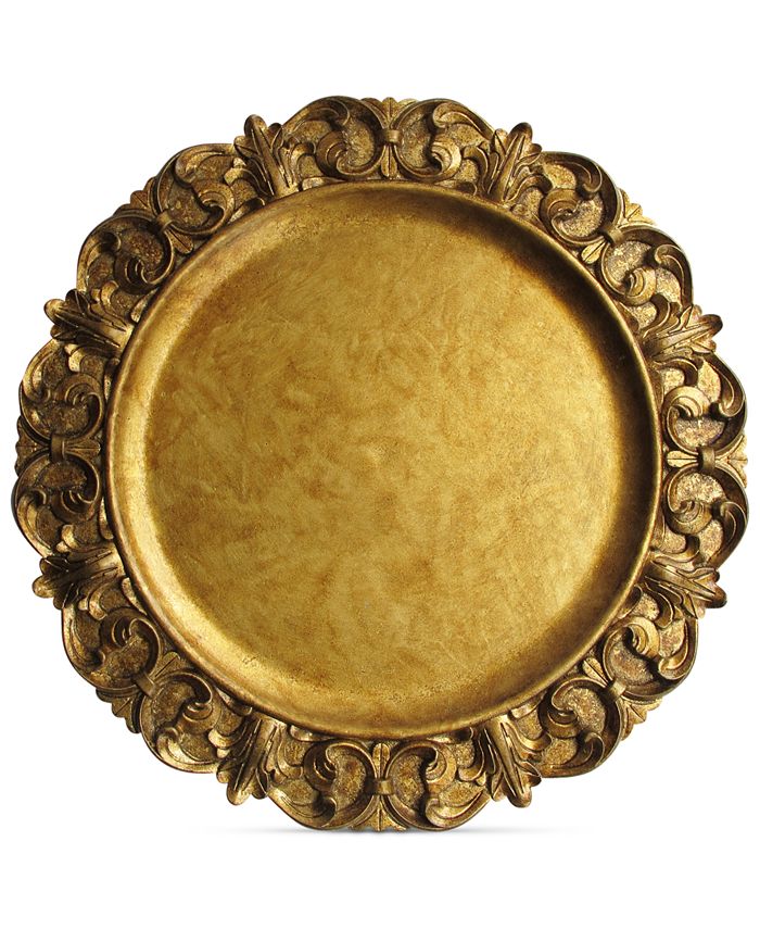 American Atelier Jay Import Gold Embossed Charger Plate Macy's