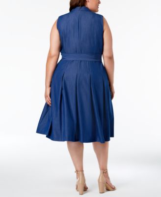 Anne Klein Plus Size Denim Wrap Dress