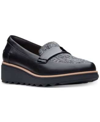 clarks sharon gracie platform loafers