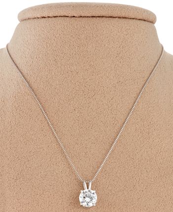 Diamond solitaire necklace macys sale
