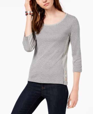 Tommy Hilfiger - Cotton Dot-Print Top