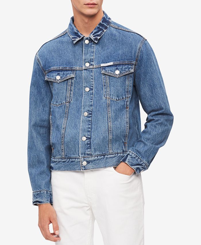 Calvin Klein Jeans Men's Denim Logo Jacket & Reviews - Coats & Jackets ...