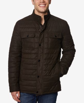 Perry Ellis - Men's Quilted Microsuede Jacket