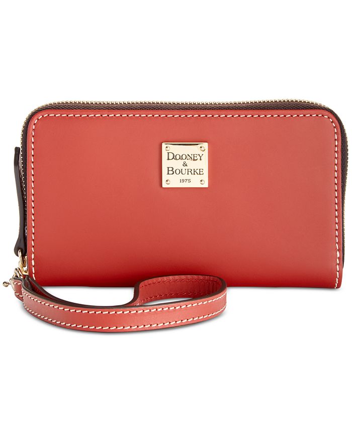 Dooney Bourke Beacon Zip Around Smooth Leather Wristlet Macy s