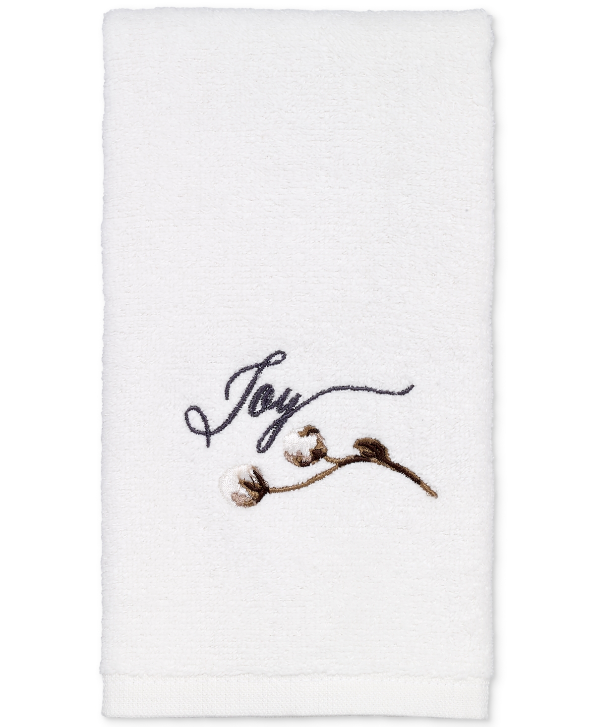 Avanti Modern Farmhouse Cotton Embroidered Fingertip Towel Bedding