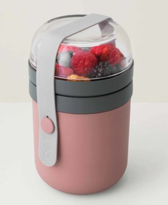 BergHOFF Leo 0.5 Qt Dual Lunch Pot, Pink & Gray