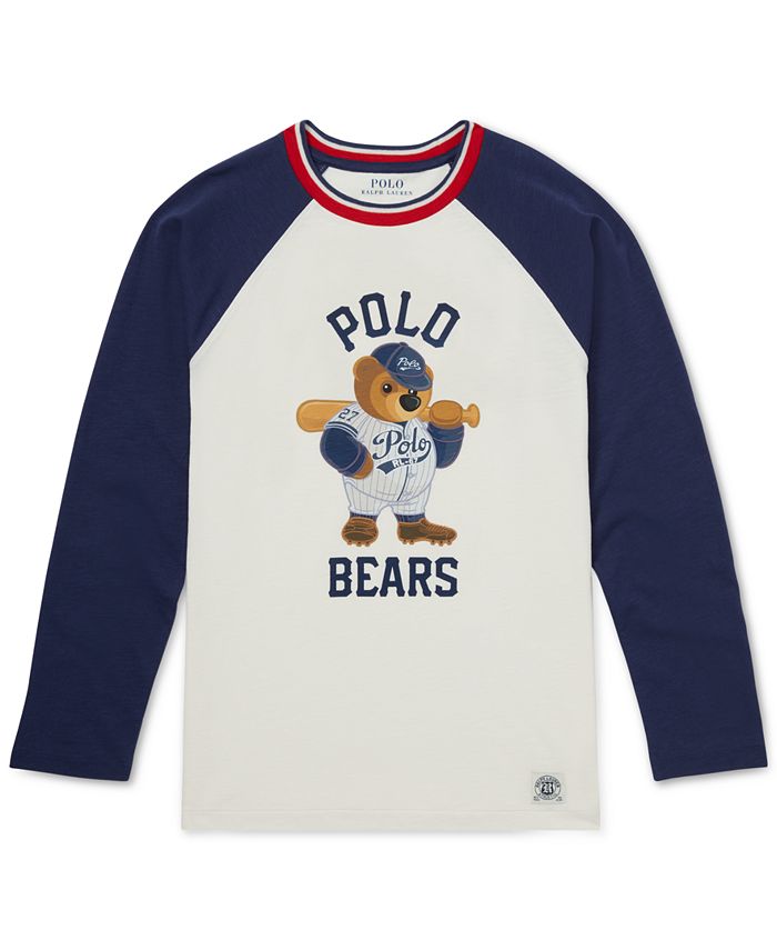 Polo Ralph Lauren Big Boys Polo Bear Cotton Baseball T Shirt Macy s
