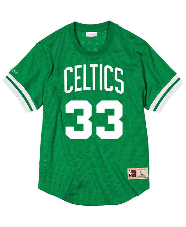 Mitchell & Ness Men's Larry Bird Boston Celtics Name and Number Mesh