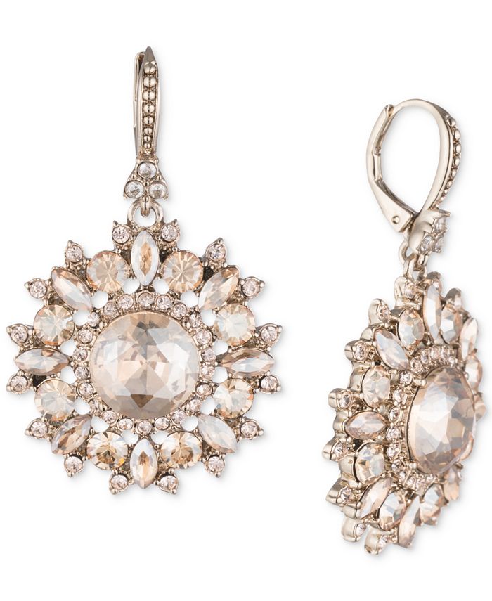 Marchesa GoldTone Crystal Drop Earrings Macy's