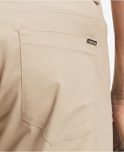calvin klein men's stretch sateen casual pants