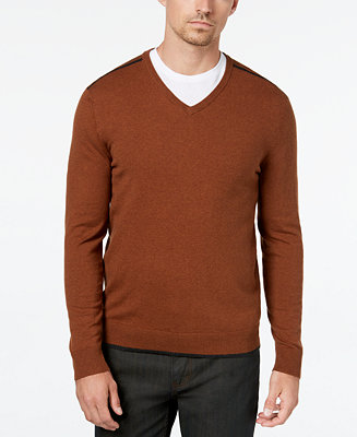 Alfani Men's Tipped V-Neck Sweater, Created for Macy's & Reviews ...