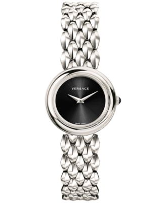 Versace Women's Swiss V-Flare Stainless Steel Bracelet Watch 28mm \u0026 Reviews  - Macy's
