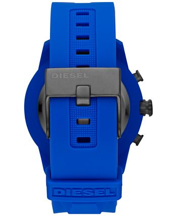 Diesel ON Men s Armbar Blue Silicone Strap Hybrid Smart Watch 44mm