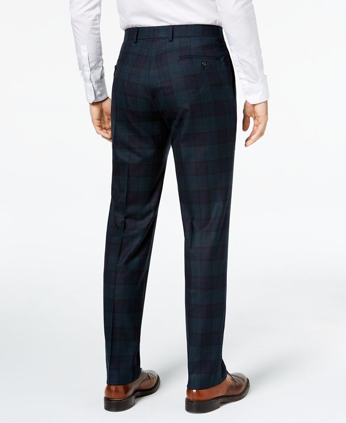 Lauren Ralph Lauren Men's ClassicFit Navy/Green Tartan Plaid Flannel Dress Pants Macy's