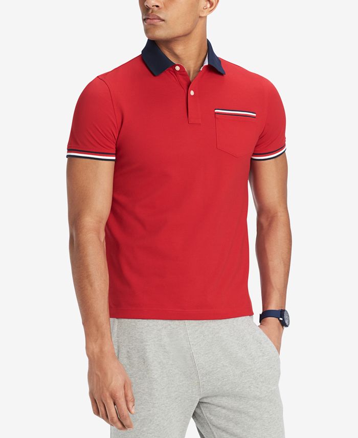 Tommy Hilfiger Men's Homer Custom Fit Polo Shirt, Created for Macy's ...