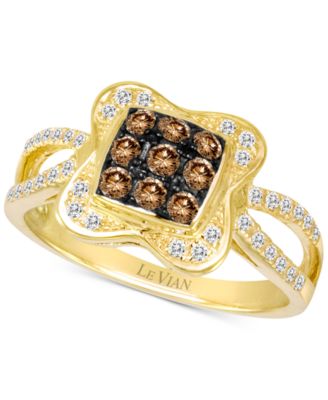 Le Vian - Chocolatier&reg; Diamond Cluster Ring (1/2 ct. t.w.) in 14k Gold