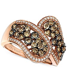 Chocolatier® Diamond Pavé Statement Ring (1-3/8 ct. t.w.) in 14k Rose Gold