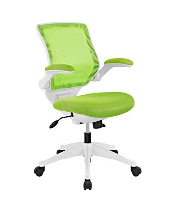 Modway - Edge White Base Office Chair in Gray