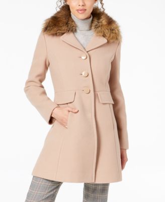 kate spade coat with fur collar