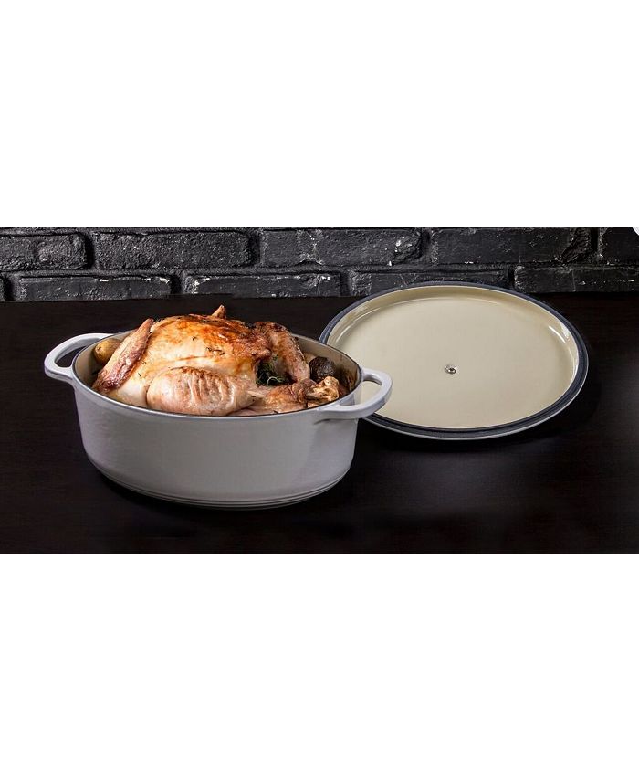 Lodge 7.5qt. Oyster White Dutch Oven Macy's