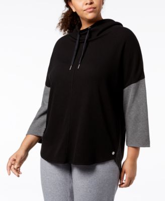 Calvin Klein - Plus Size Waffle-Knit Dolman-Sleeve Hoodie