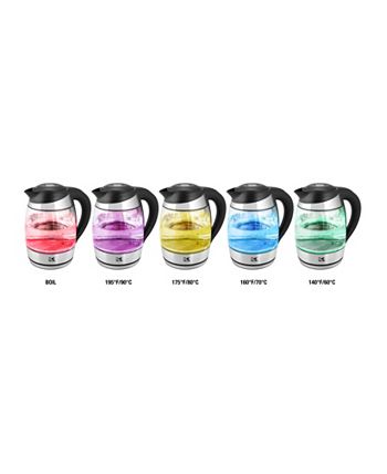 Kalorik digital glass kettle with colour changing led lights hotsell