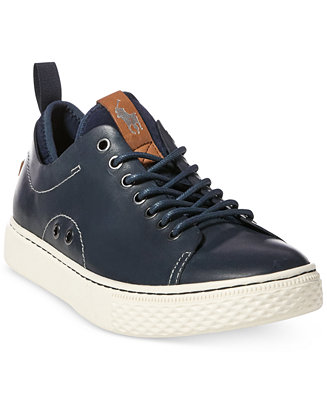 Polo Ralph Lauren Men's Dunovin Leather Sneakers - Macy's