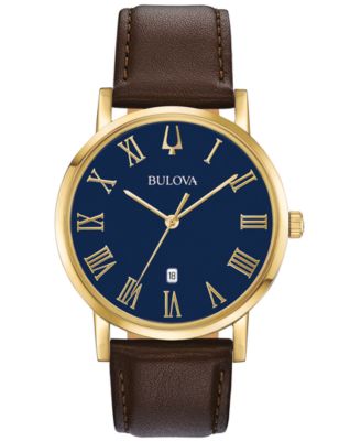 bulova brown watch