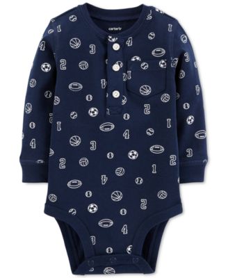 Carter's Baby Boys Sports-Print Cotton Bodysuit - Macy's