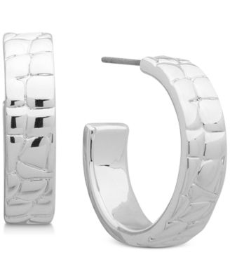 Lauren Ralph Lauren - Silver-Tone Open Hoop Earrings