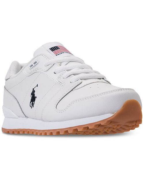 Polo Ralph Lauren Little Boys Oryion Casual Sneakers From Finish