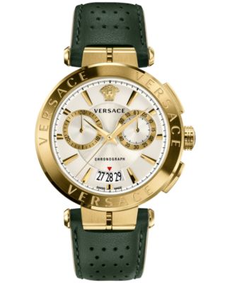 versace watch leather strap