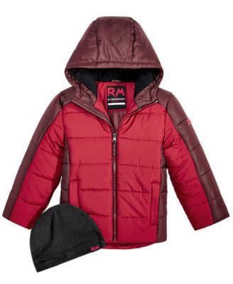 RM 1958 - Toddler Boys Branson Colorblocked Puffer Jacket with Hat