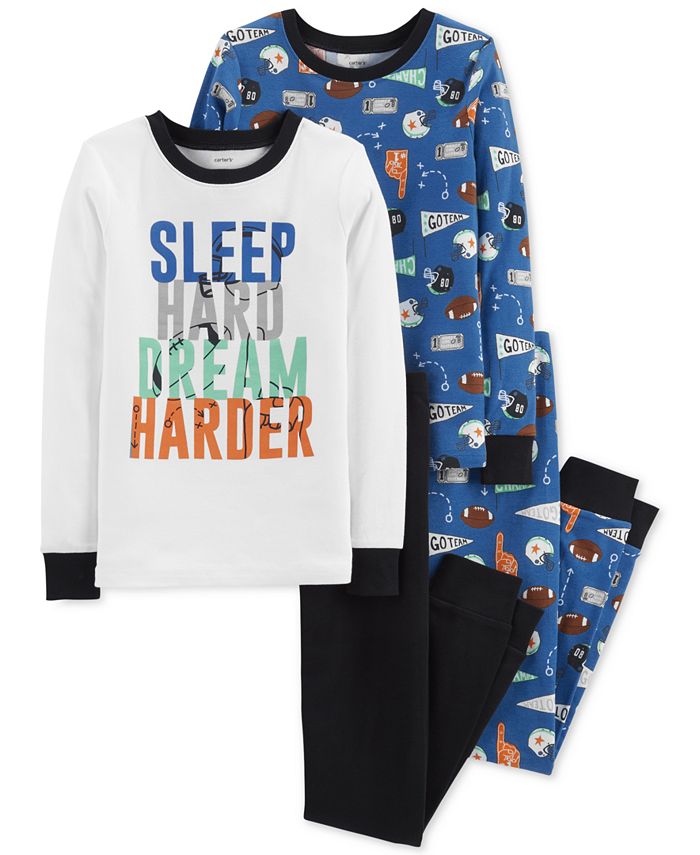 Carter's Big Boys 4Pc. Dream Harder Cotton Pajama Set Macy's