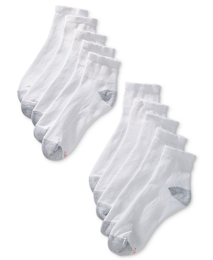 Hanes Hane's Men's 10Pk. Ultimate Ankle Socks Macy's
