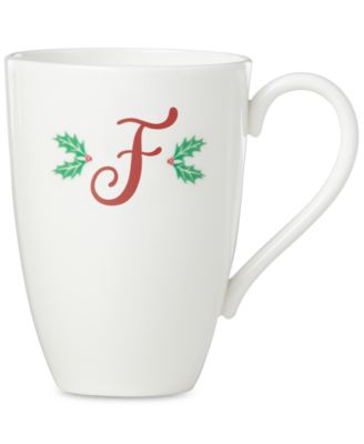 Lenox - Holiday Leaf Monogram Mug