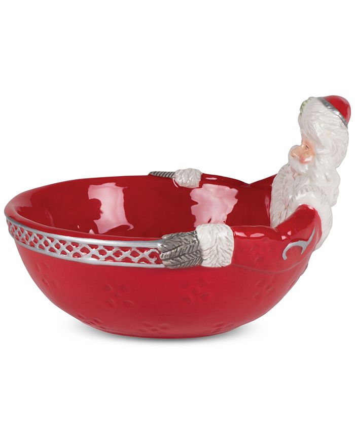 Fitz and Floyd Tartan Christmas Nut Dish Macy's