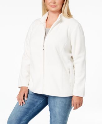 Karen Scott Plus Size Zip Front Fleece Jacket Created for Macy s Macy s